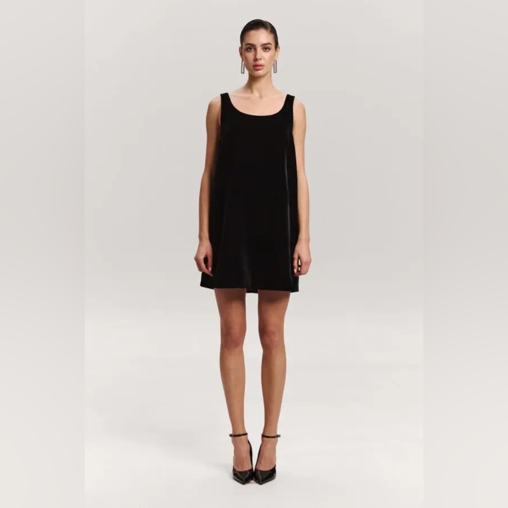 A line velvet mini dress size s